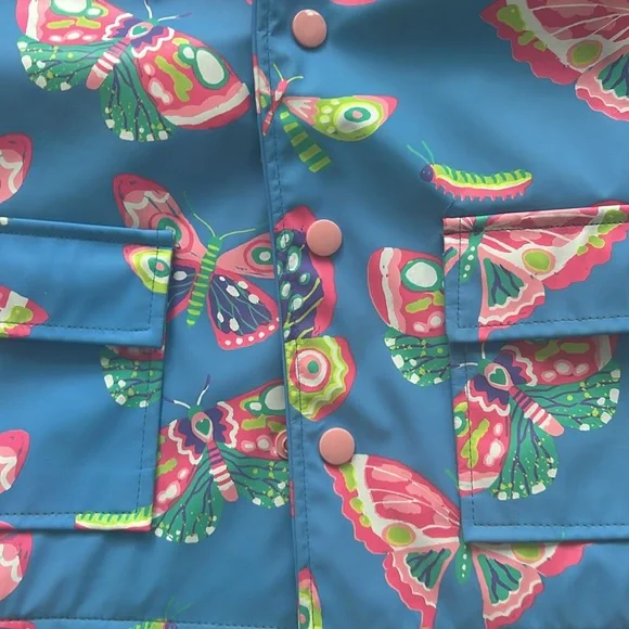 EUC Hatley Raincoat Girls Butterfly Butterflies - Picture 3 of 6
